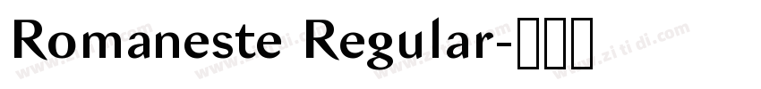 Romaneste Regular字体转换